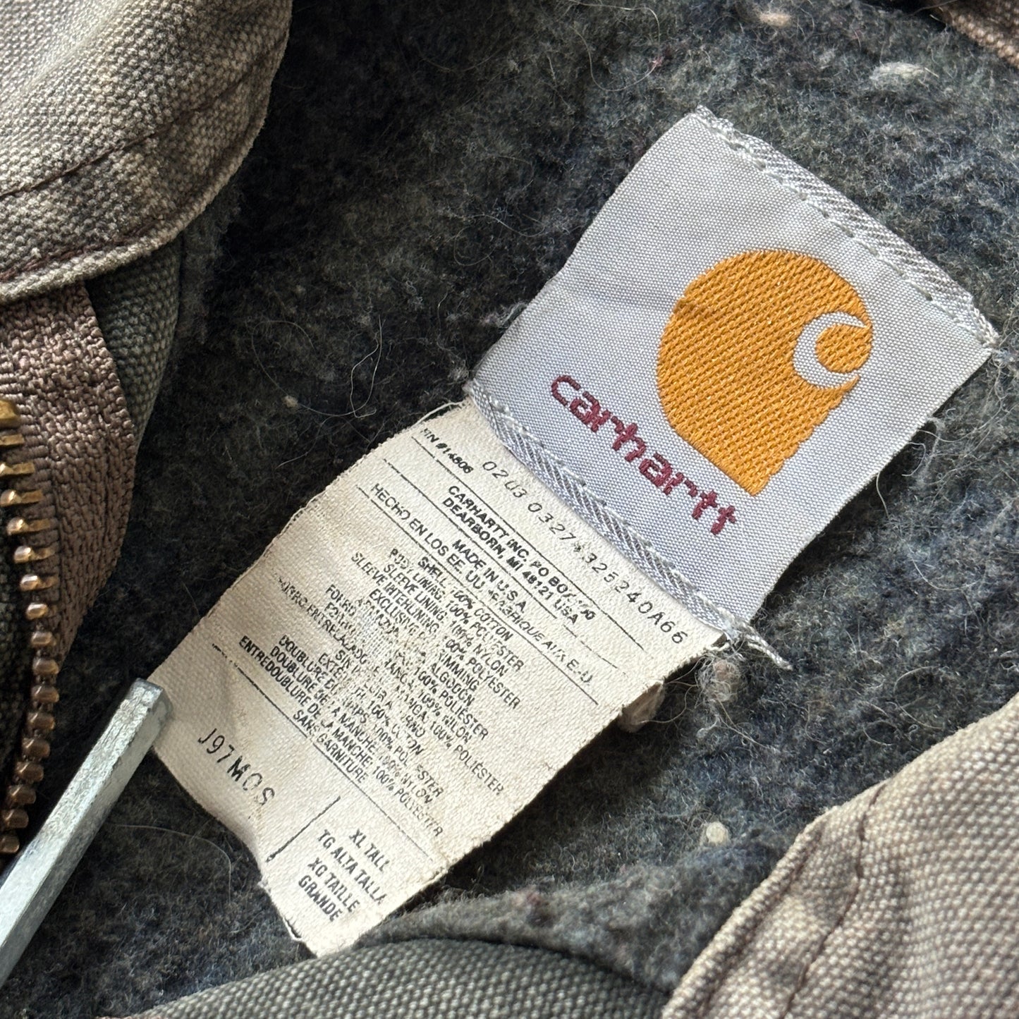 00s USA製 モスグリーン カーハート デトロイトジャケット ダック