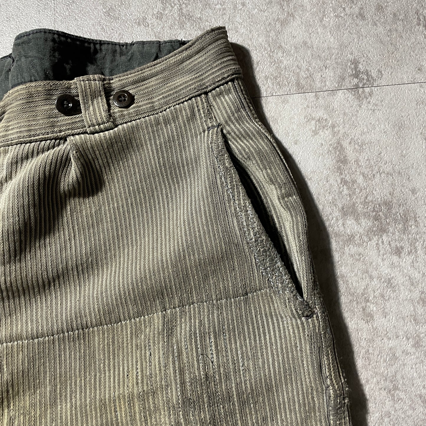 40s-50s Farmers Cotton Piqué Brown W35