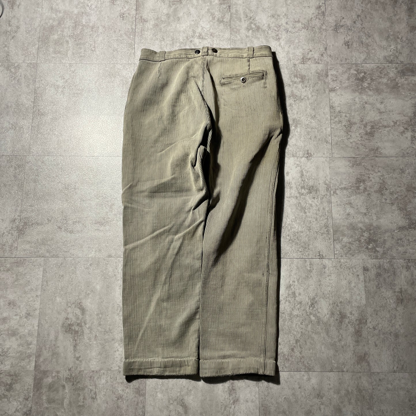 40s-50s Farmers Cotton Piqué Brown W35