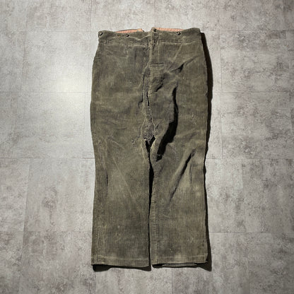 30s-40s Farmers Wide Ribbed Corduroy, Dark Brown, Needle-Style Cinch Bag, Size 37