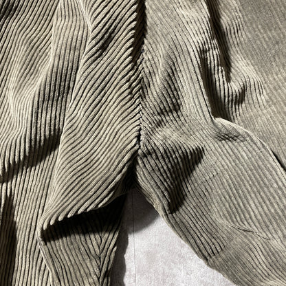 30s-40s Farmers Wide Ribbed Corduroy, Dark Brown, Needle-Style Cinch Bag, Size 37