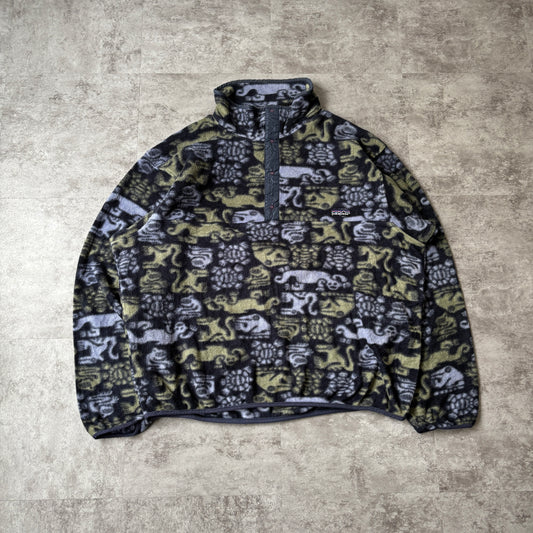 90s patagonia snap-t creature camo XL