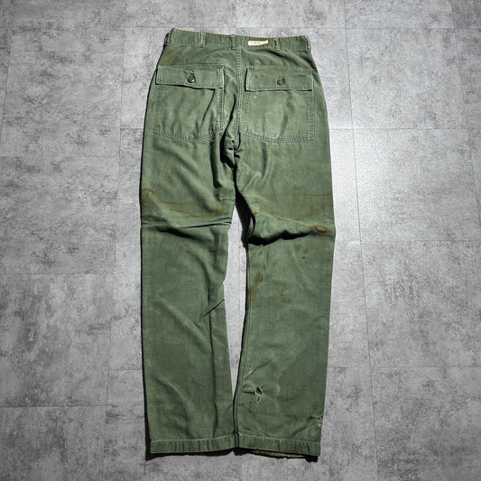 1960s US Army OG107 Baker Pants, Size 32x33【Actual W30 L31】