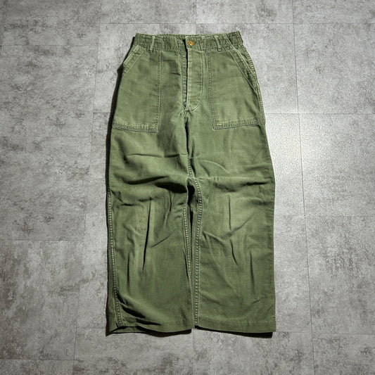 1960s US Army OG107 Baker Pants, Size 27 x 31 (W26 L24)