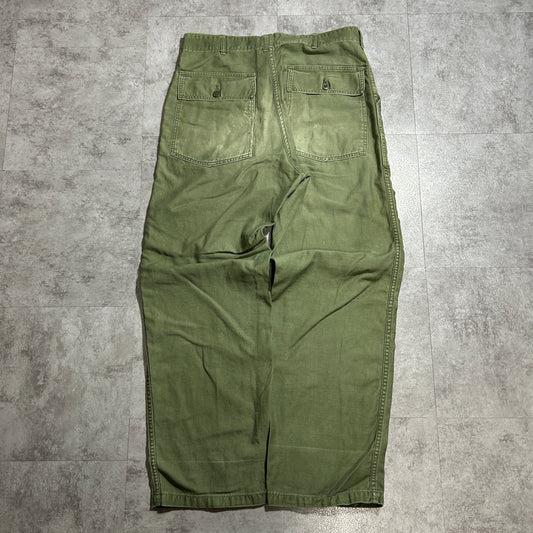 1960s US Army OG107 Baker Pants, Size 34 x 31 (W33 L29)
