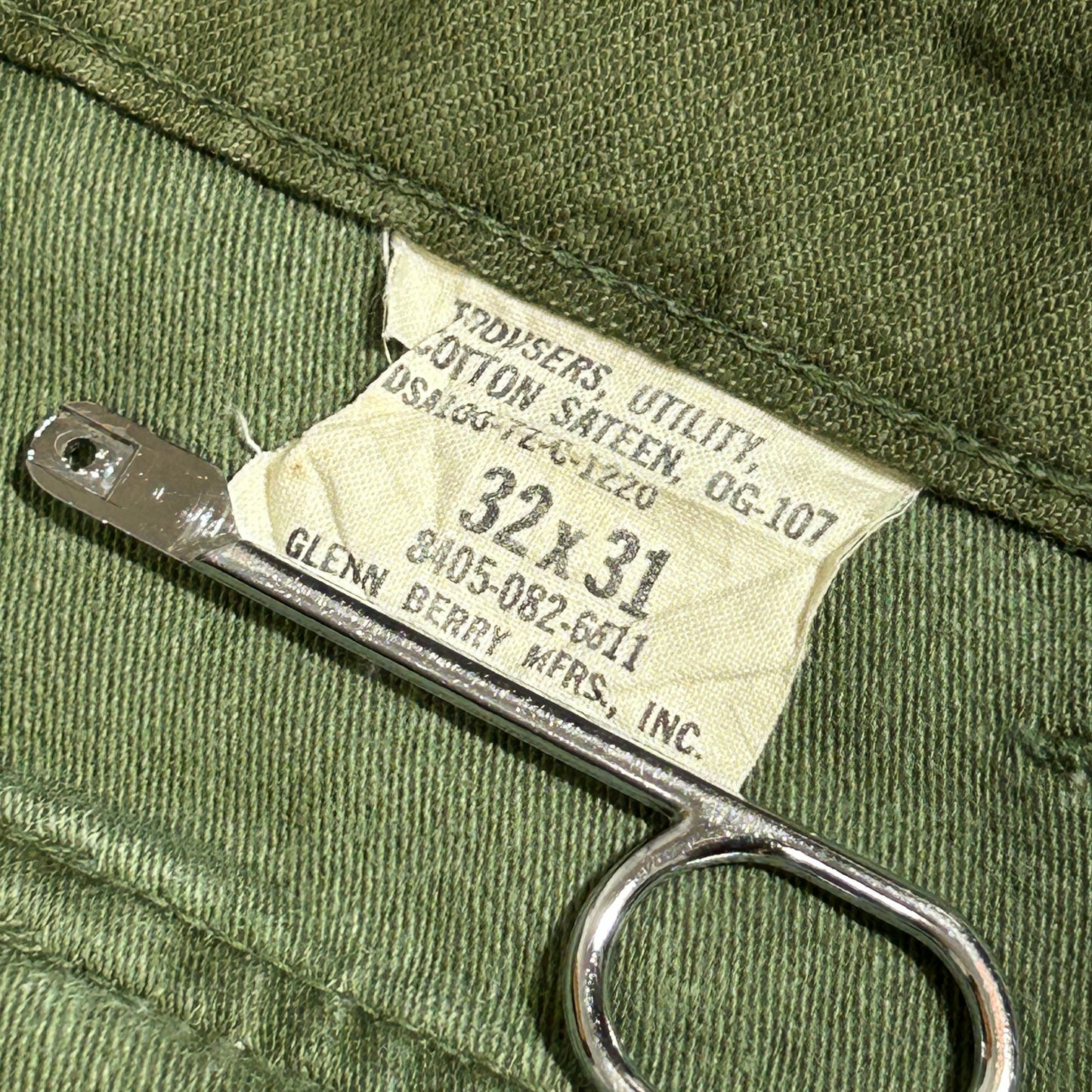 70s US Army OG107 Baker Pants, Size 32x31 (W30, L28)