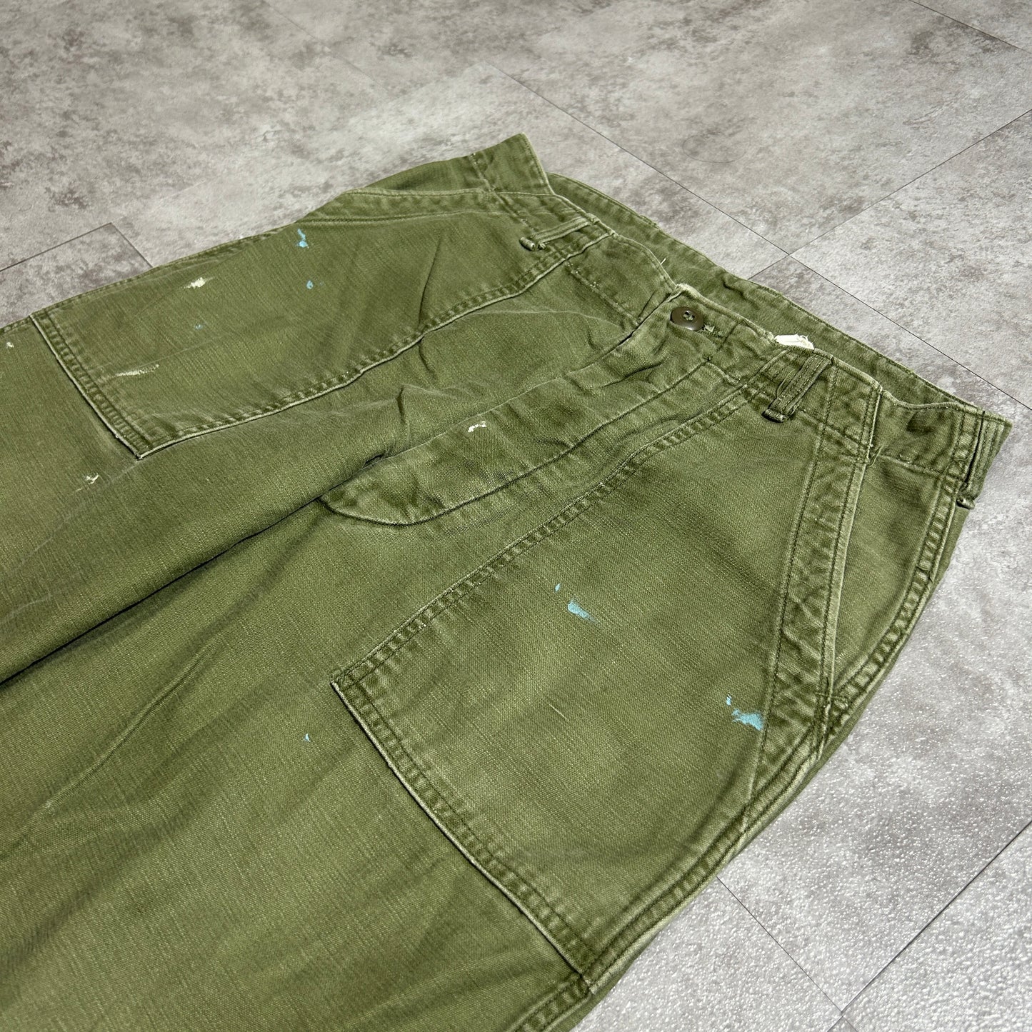 1970s US Army OG107 Baker Pants, Size 32 x 29 (W30 L26)