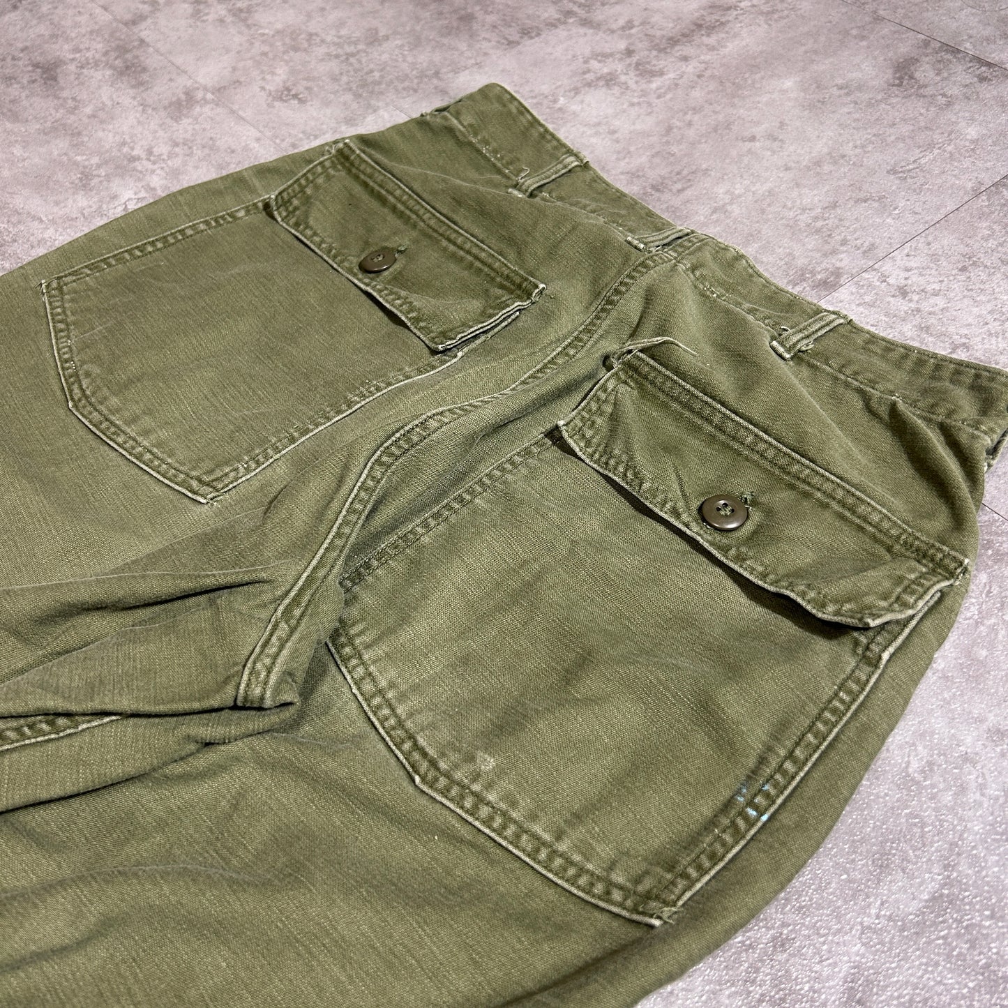 1970s US Army OG107 Baker Pants, Size 32 x 29 (W30 L26)