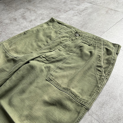 70s US Army OG107 baker pants 34×29