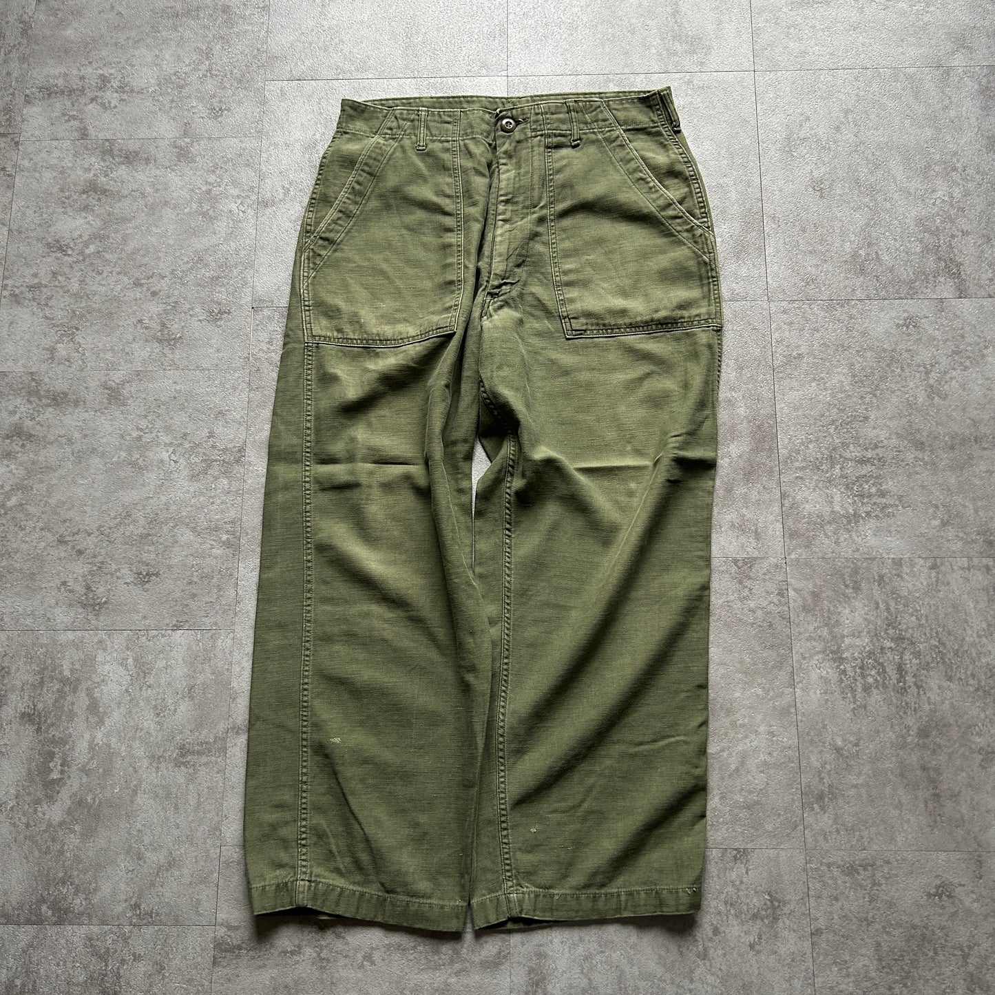 70s US Army OG107 baker pants 34×29