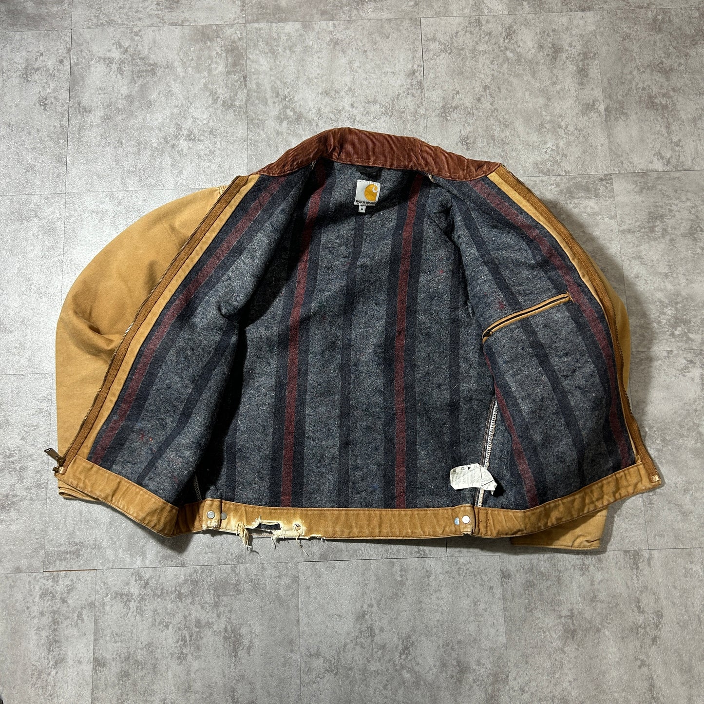 00s USA製 ブラウン カーハート デトロイトジャケット ダックM