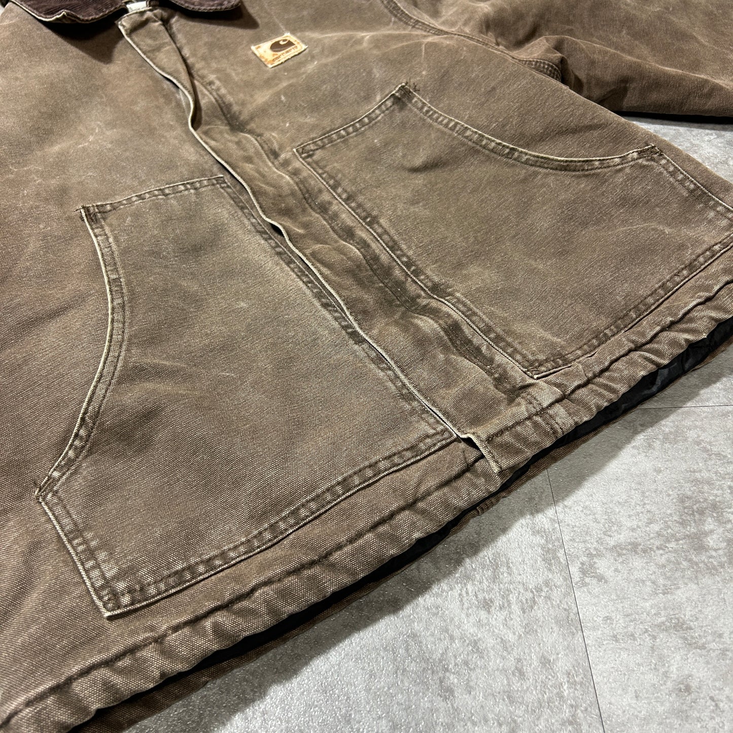 00s USA製 ダークブラウン カーハート トラディショナルジャケット ダック