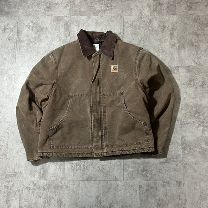 00s USA製 ダークブラウン カーハート トラディショナルジャケット ダック