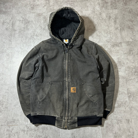 00s メキシコ製 ブラック カーハート アクティブジャケット ダックL