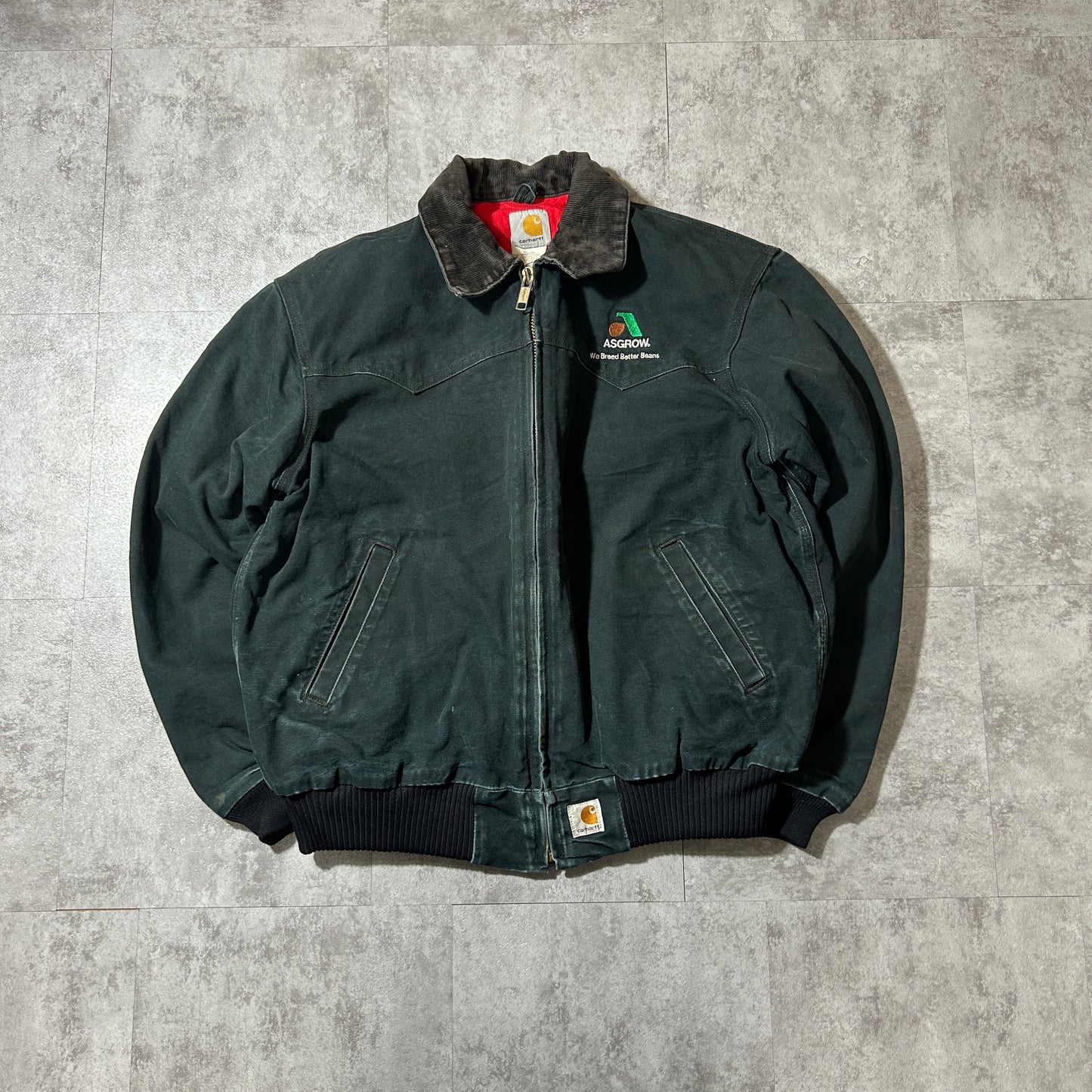 00s USA製 ブラック カーハート サンタフェジャケット ダックL