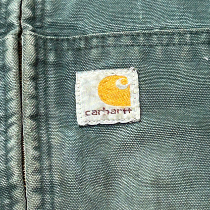 80-90s 星タグ USA製 グリーン カーハート アクティブジャケット ダック