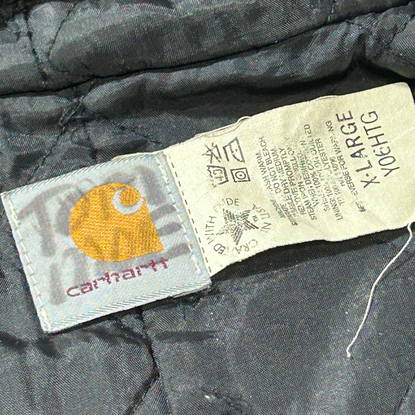 80-90s 星タグ USA製 グリーン カーハート アクティブジャケット ダック