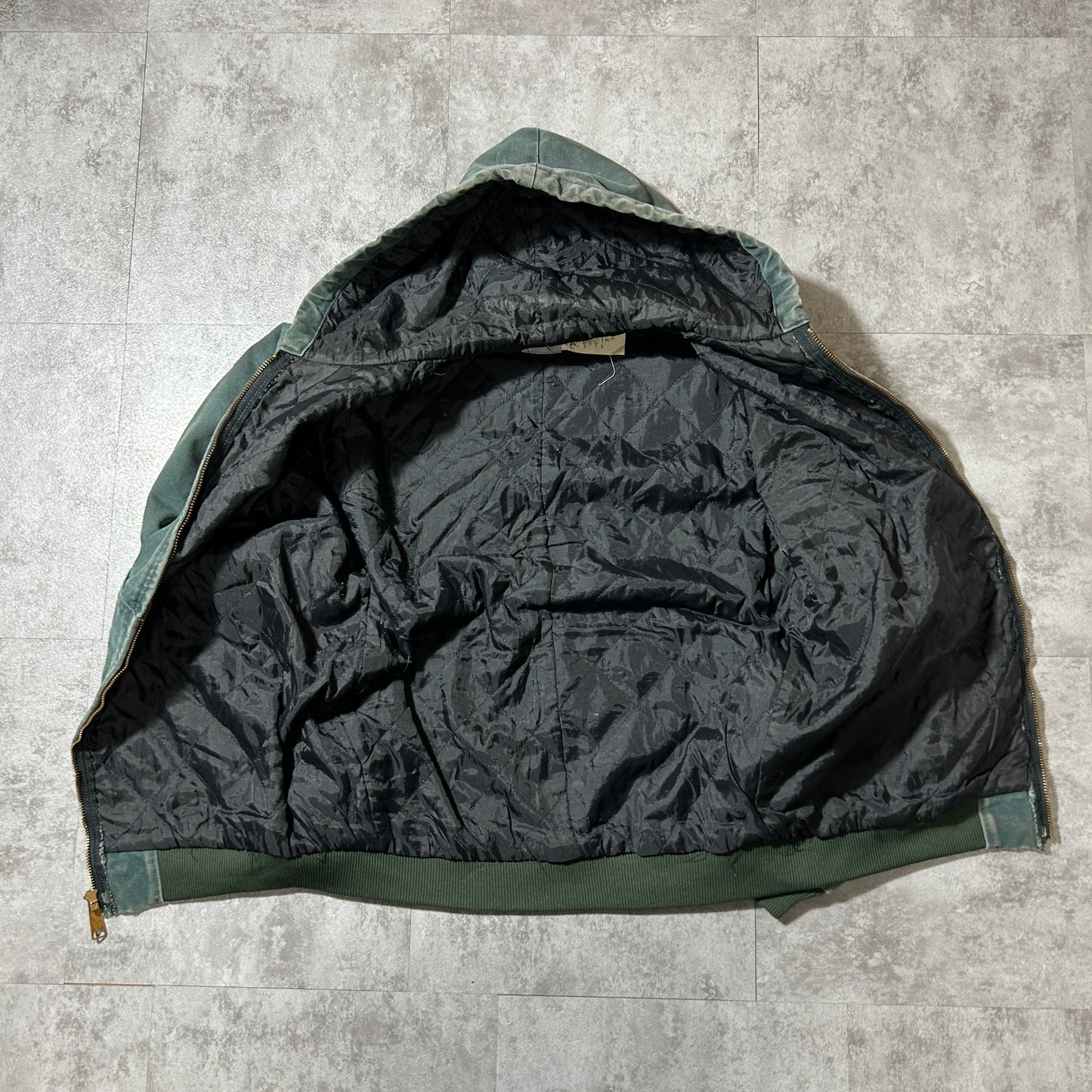 80-90s 星タグ USA製 グリーン カーハート アクティブジャケット ダック