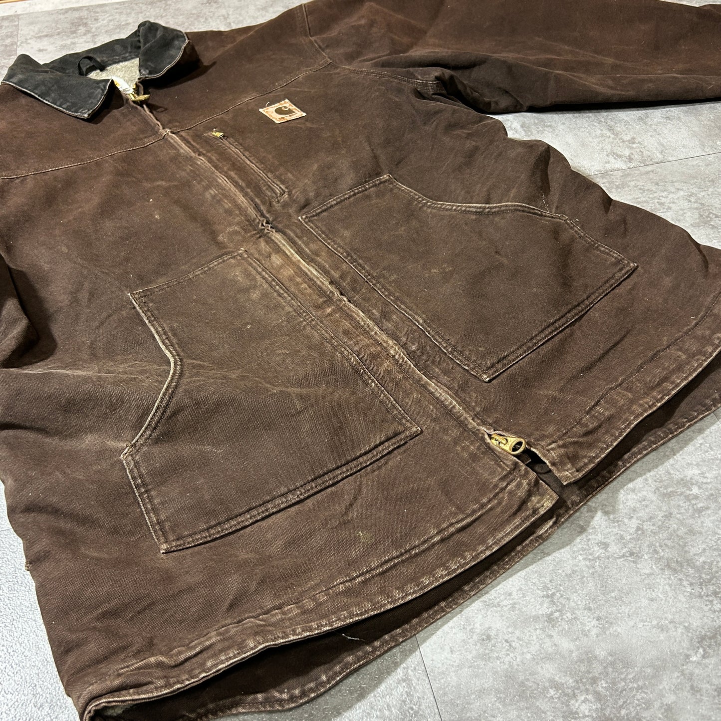 00s メキシコ製USA生地 ダークブラウン カーハート トラディショナルジャケット ダックXL