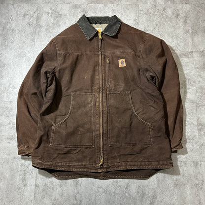 00s メキシコ製USA生地 ダークブラウン カーハート トラディショナルジャケット ダックXL