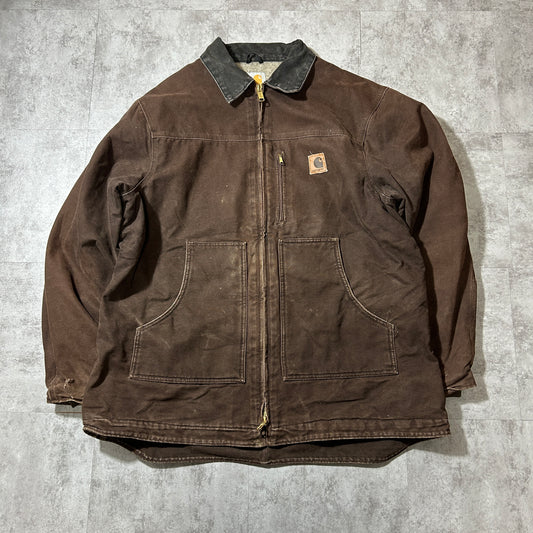 00s メキシコ製USA生地 ダークブラウン カーハート トラディショナルジャケット ダックXL