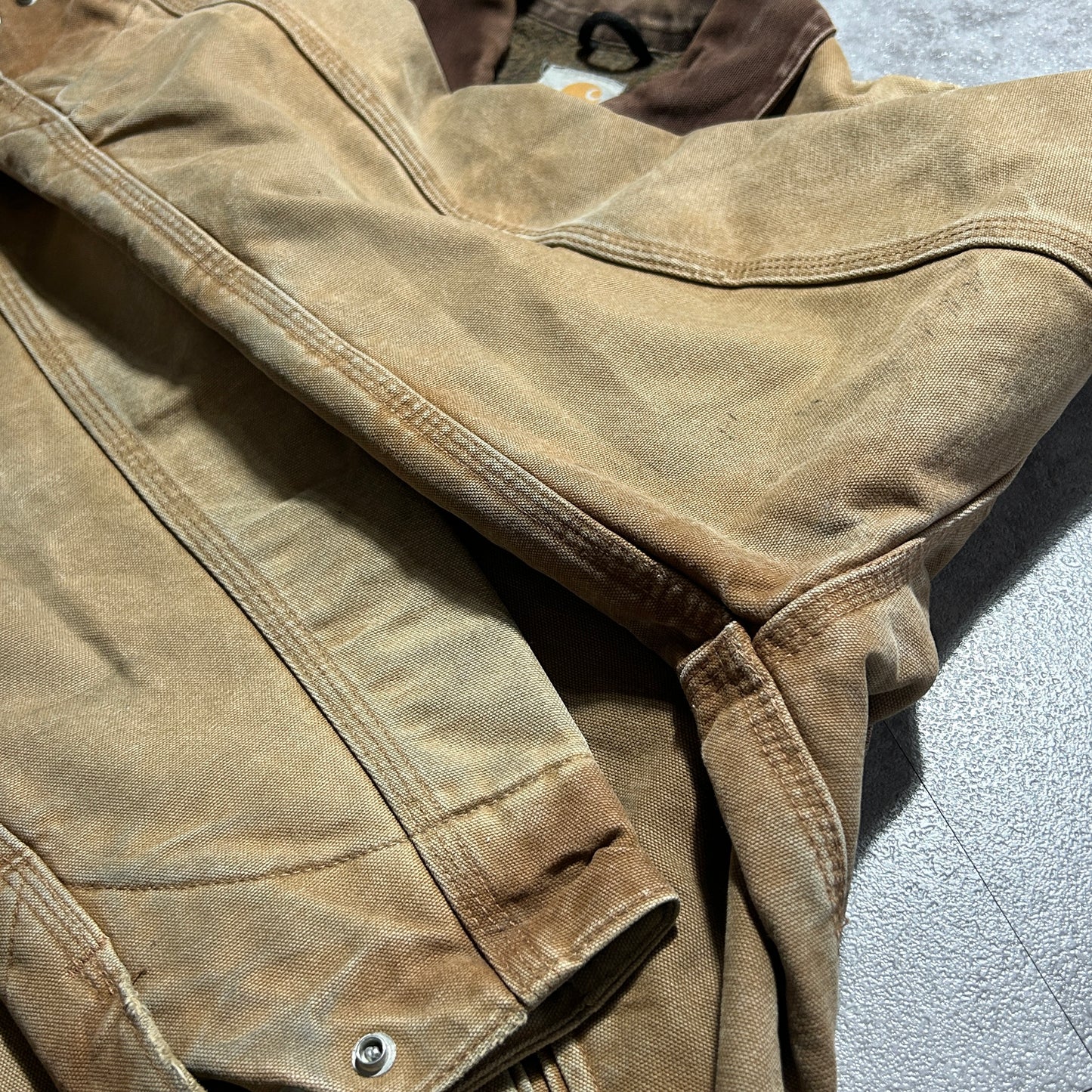 00s メキシコ製 ブラウン カーハート デトロイトジャケット ダックL