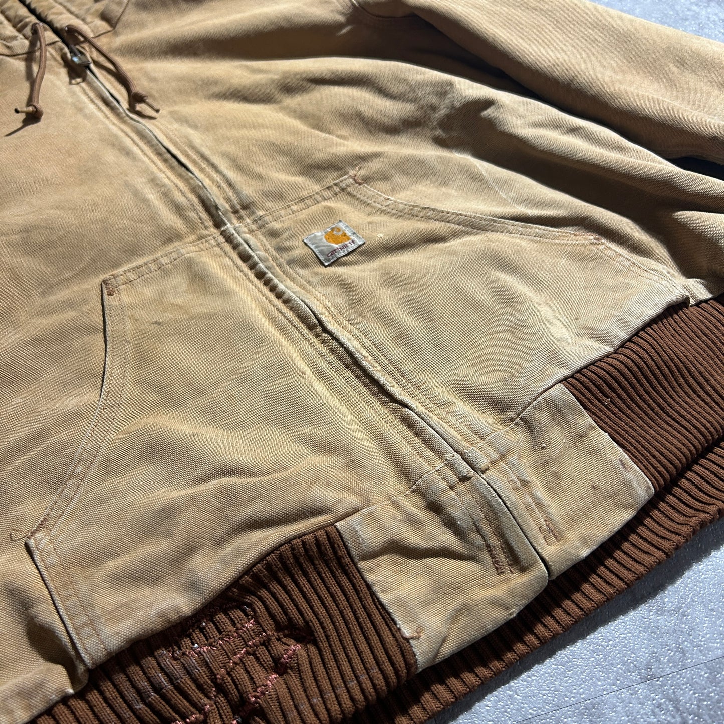 00s USA製 ブラウン カーハート アクティブジャケット ダック