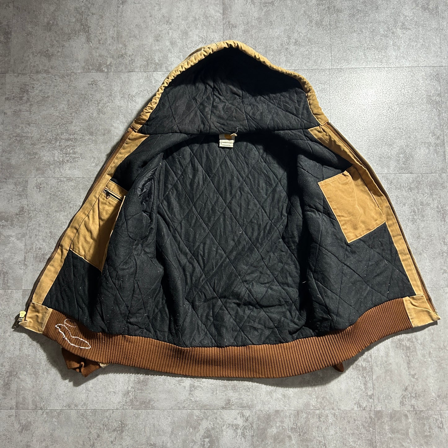 00s USA製 ブラウン カーハート アクティブジャケット ダック