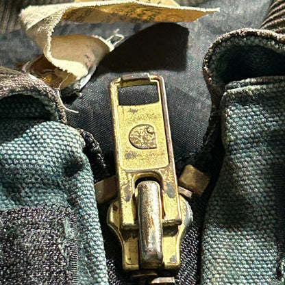 80-90s 星タグ USA製 グリーン カーハート トラディショナルジャケット ダックXXL(2L)