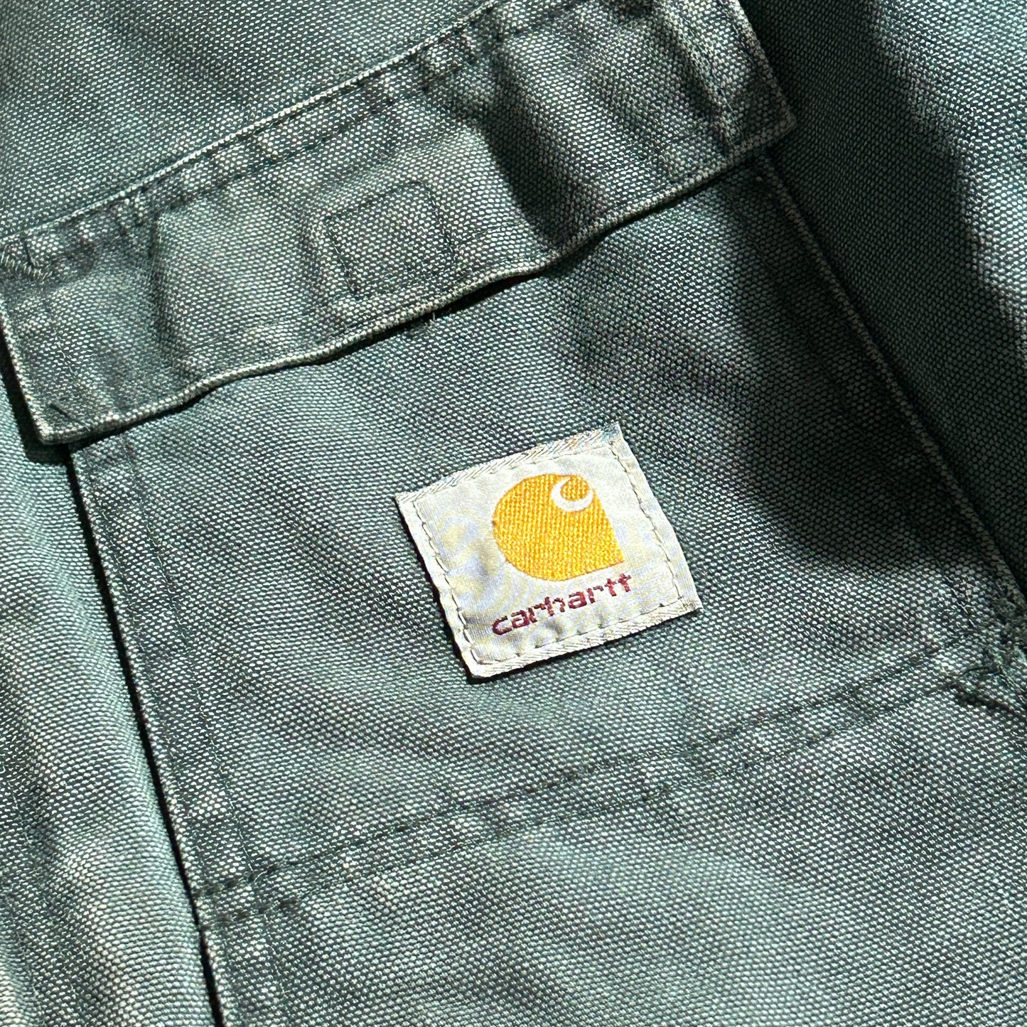 80-90s 星タグ USA製 グリーン カーハート トラディショナルジャケット ダックXXL(2L)