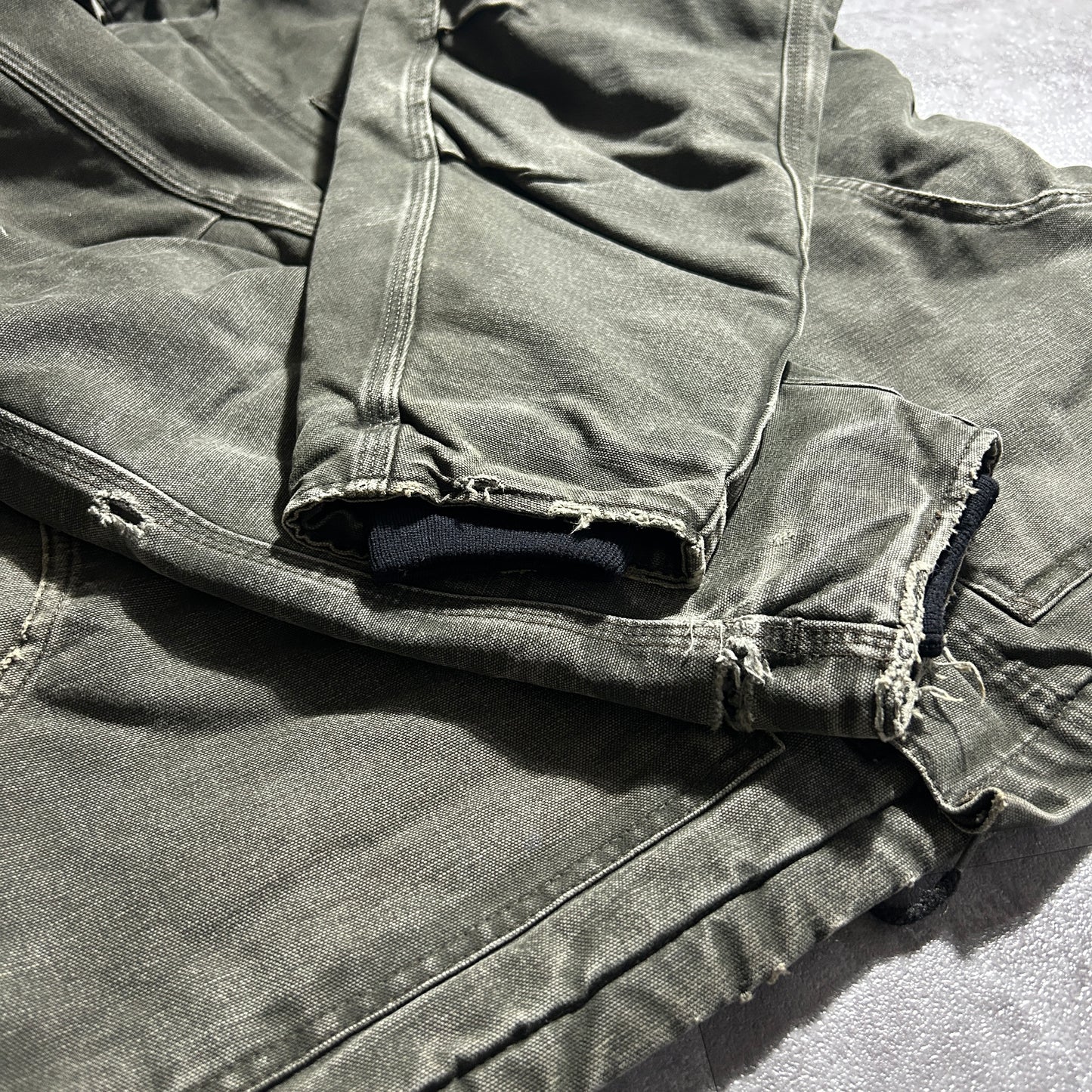 00s メキシコ　 USA生地製 モスグリーン カーハート トラディショナルジャケット ダックL