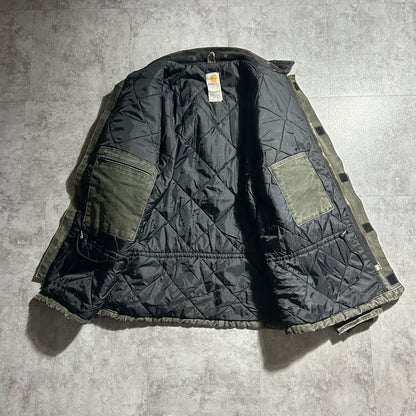 00s メキシコ　 USA生地製 モスグリーン カーハート トラディショナルジャケット ダックL