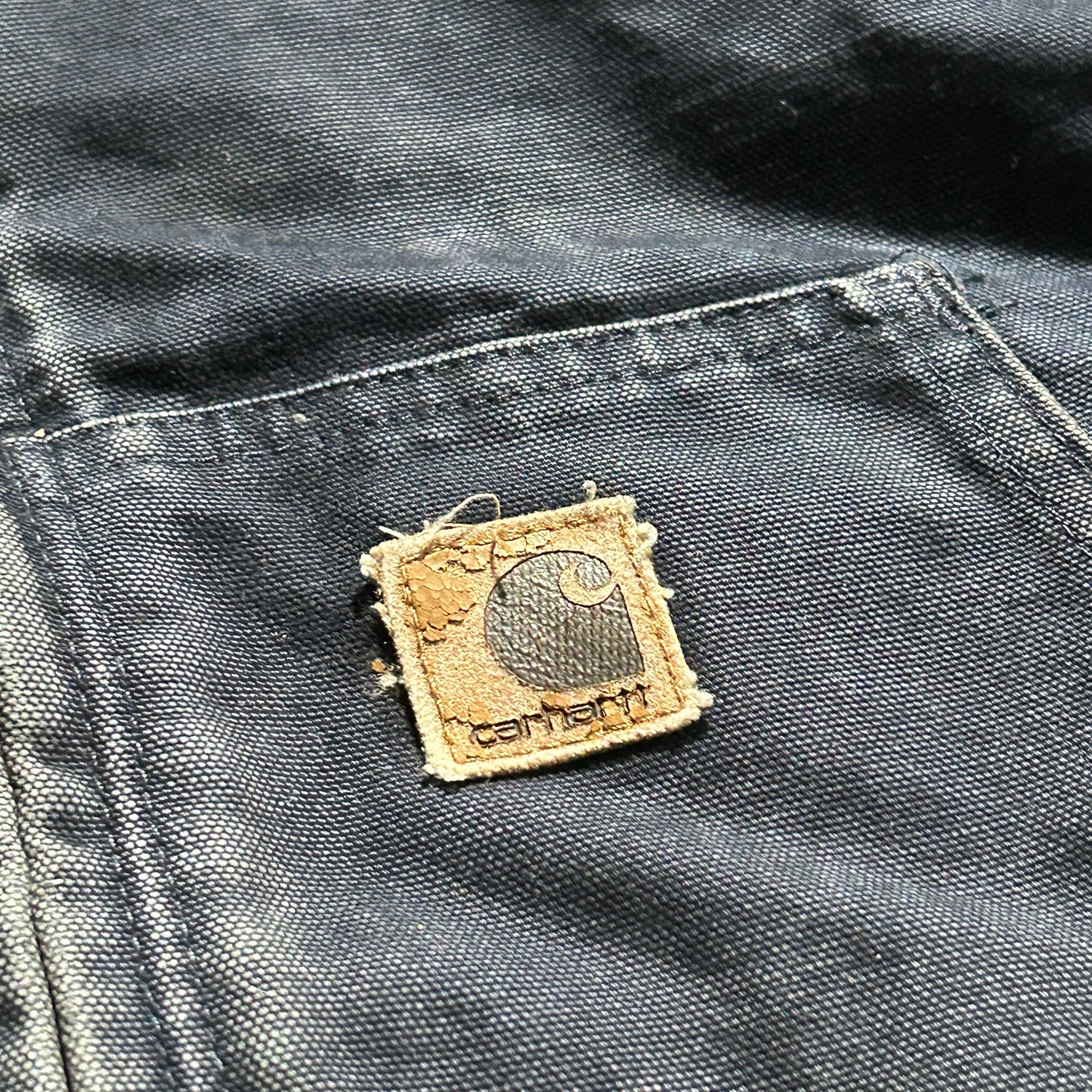 00s メキシコ　 USA生地製 ダークネイビー カーハート アクティブジャケット ダックXXL(2L)