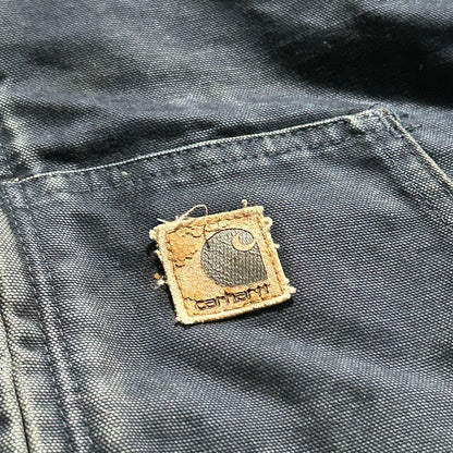 00s メキシコ　 USA生地製 ダークネイビー カーハート アクティブジャケット ダックXXL(2L)