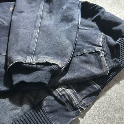 00s メキシコ　 USA生地製 ダークネイビー カーハート アクティブジャケット ダックXXL(2L)