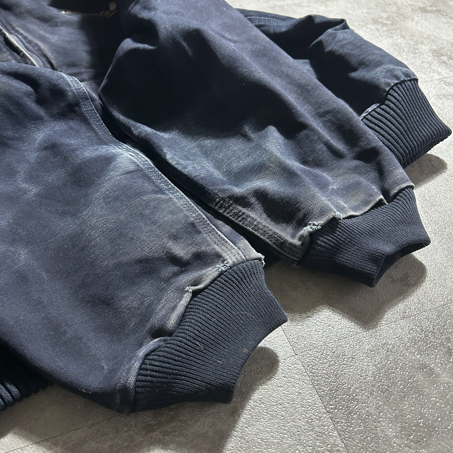 00s メキシコ　 USA生地製 ダークネイビー カーハート アクティブジャケット ダックXXL(2L)