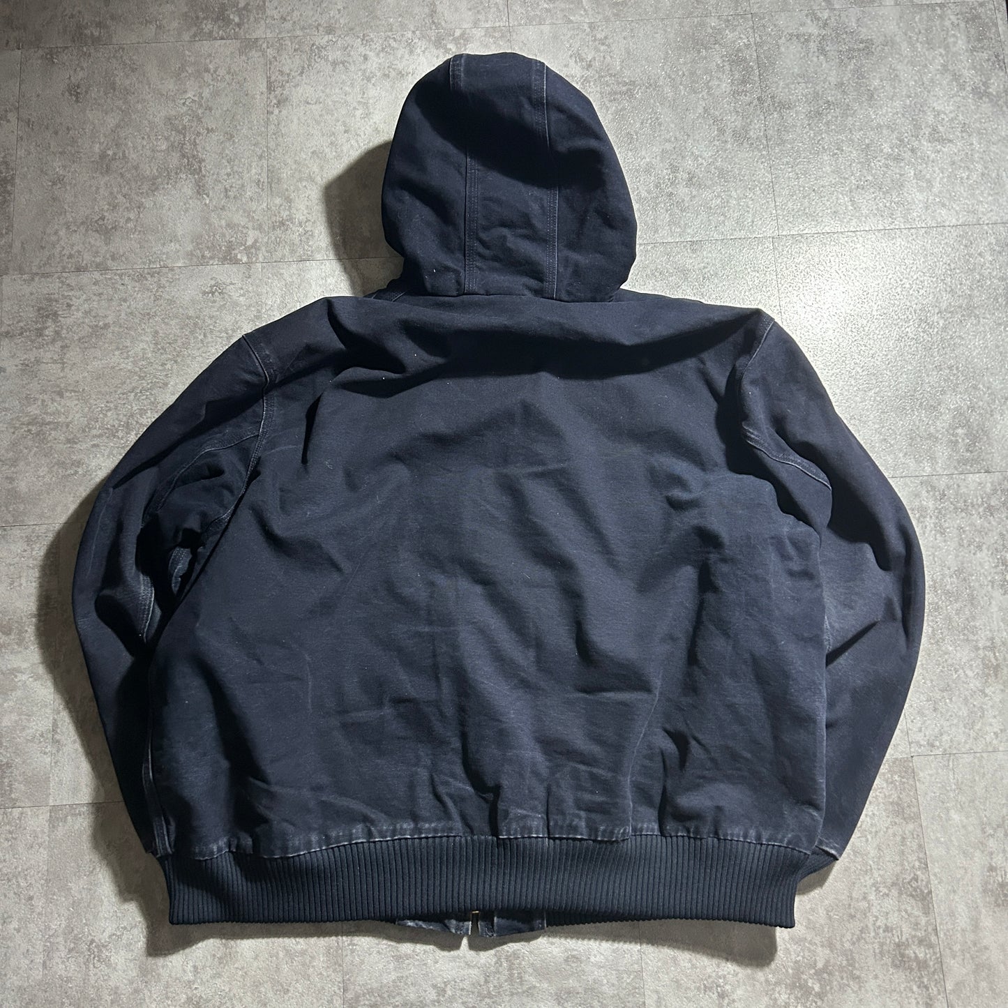 00s メキシコ　 USA生地製 ダークネイビー カーハート アクティブジャケット ダックXXL(2L)