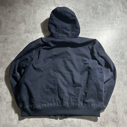 00s メキシコ　 USA生地製 ダークネイビー カーハート アクティブジャケット ダックXXL(2L)