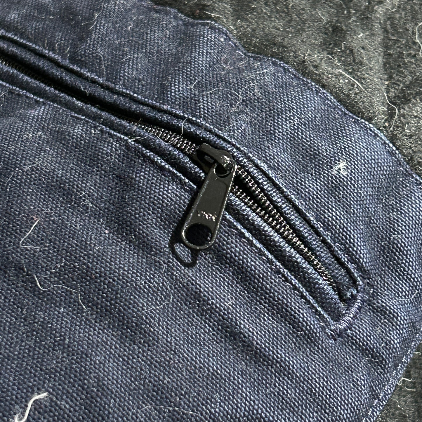 00s メキシコ　 USA生地製 ダークネイビー カーハート アクティブジャケット ダックXXL(2L)