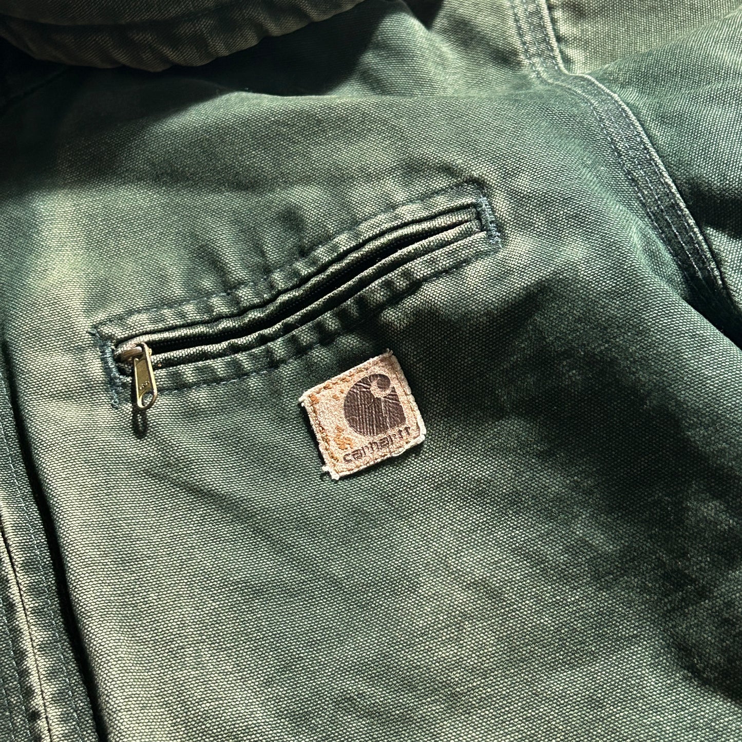 00s メキシコ　 USA生地製 グリーン カーハート アクティブジャケット ダックM