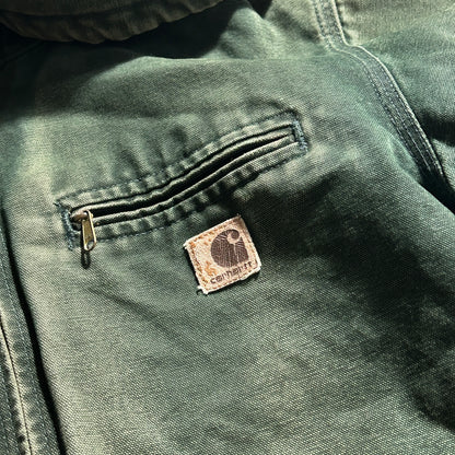 00s メキシコ　 USA生地製 グリーン カーハート アクティブジャケット ダックM