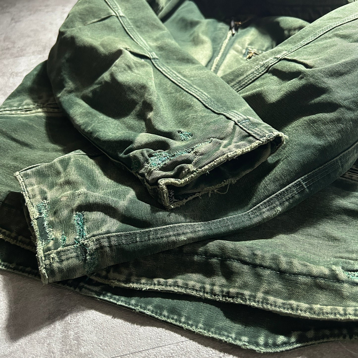 00s メキシコ　 USA生地製 グリーン カーハート アクティブジャケット ダックM