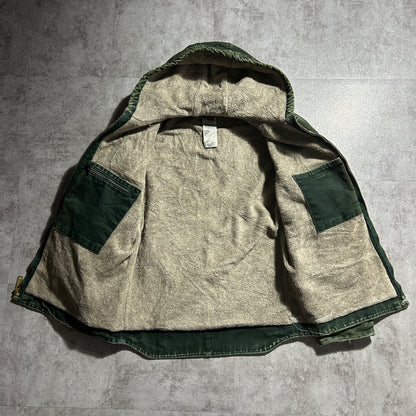 00s メキシコ　 USA生地製 グリーン カーハート アクティブジャケット ダックM
