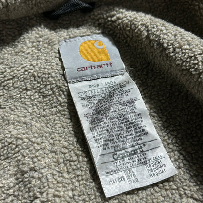 00s メキシコ製 USA生地 ダークブラウン カーハート アクティブジャケット ダックXXL(2L)