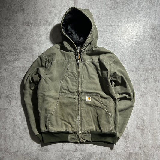 00s メキシコ製 モスグリーン カーハート アクティブジャケット ダックL