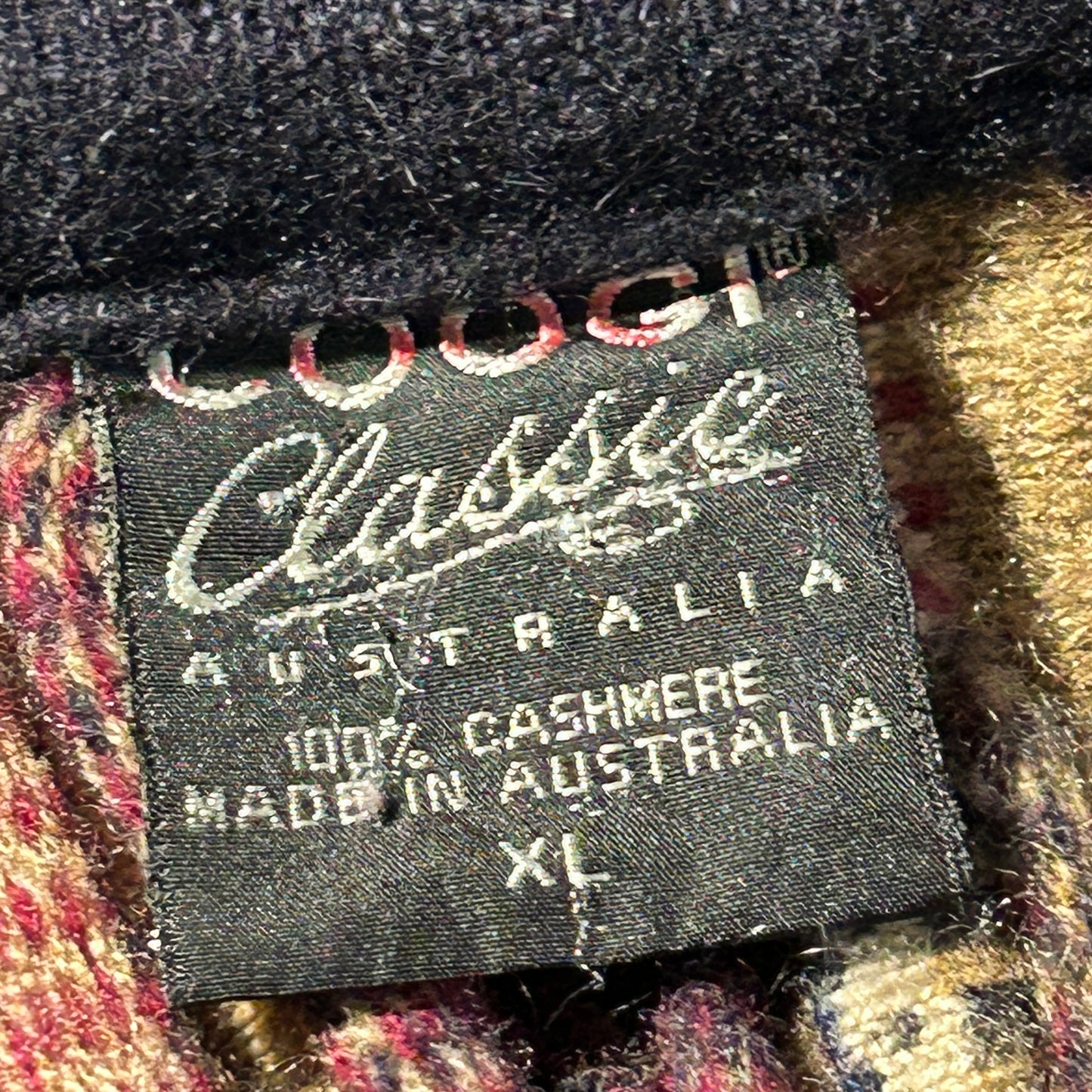 2000s COOGI 3D Knit Cardigan, Made in Australia, Size XL, 100% Cashmere