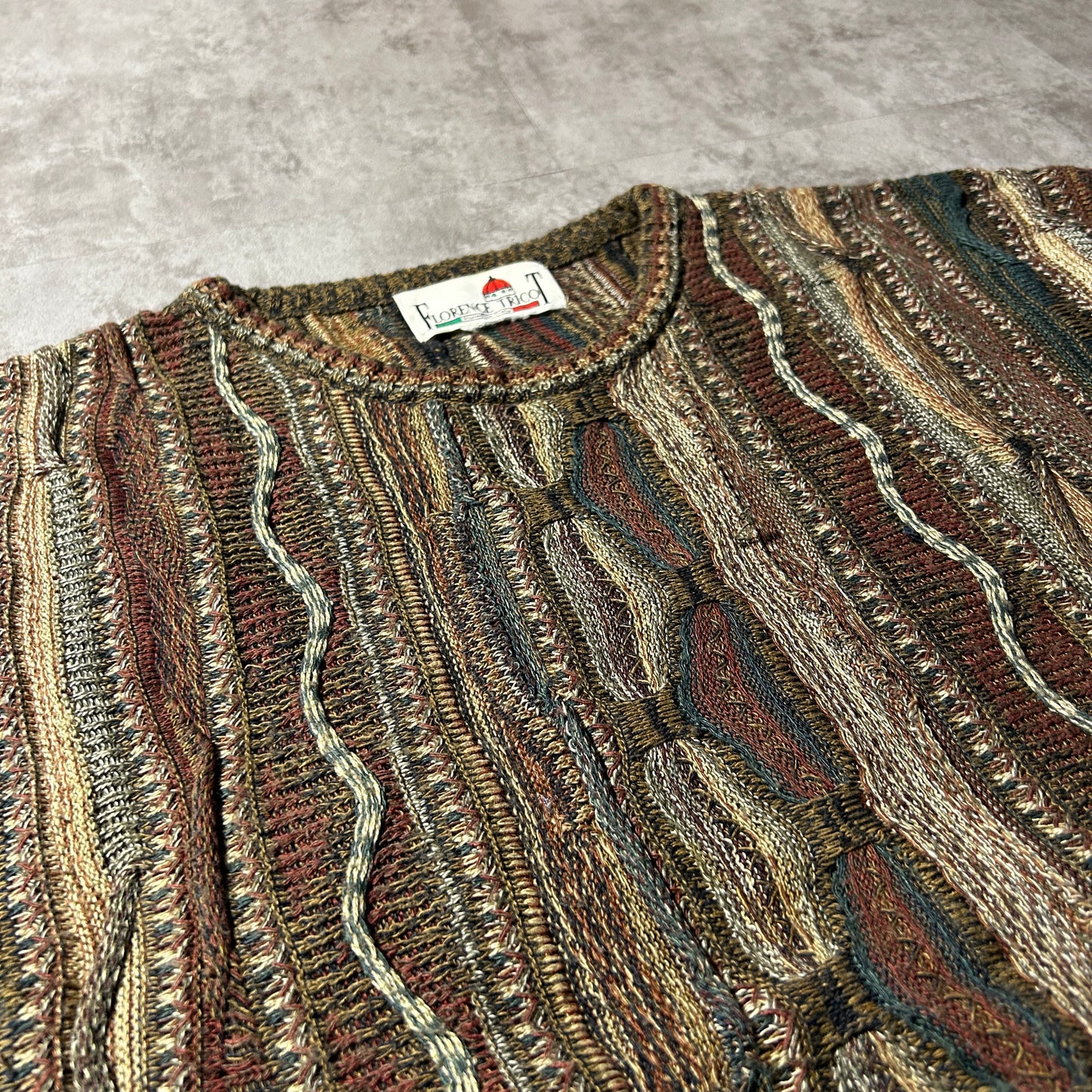 90s Florence Tricot 3D knit sweater made in Italy