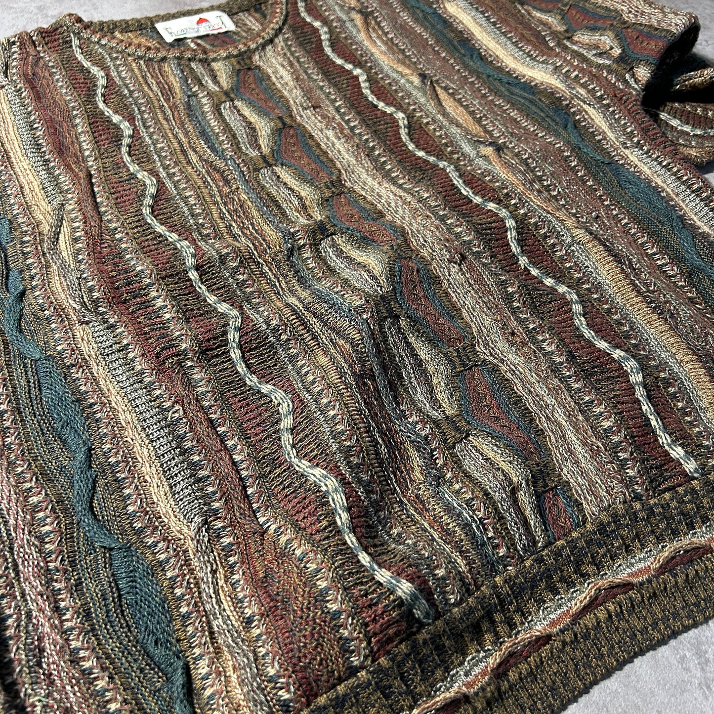 90s Florence Tricot 3D knit sweater made in Italy