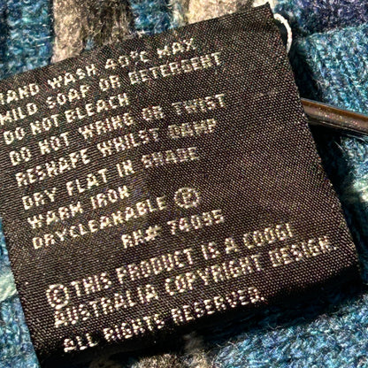 00-90s COOGI 3D Knit Cardigan, Made in Australia, Size M, 100% Cashmere
