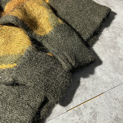 00-90s Collection by Michelle Stuart Floral Print Mohair Cardigan, Size L